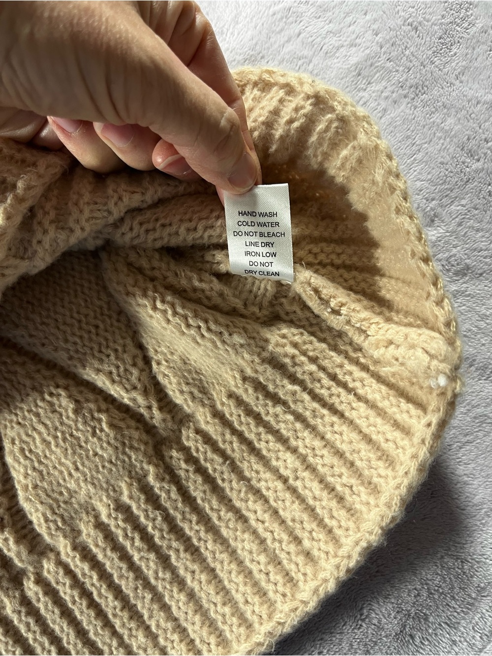 Bibi Beige Cable Knit Sweater with Multicolor Inset Multicolor Sequins Size XL - Picture 7 of 15